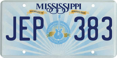 MS license plate JEP383