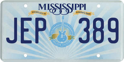 MS license plate JEP389