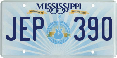 MS license plate JEP390