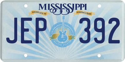 MS license plate JEP392
