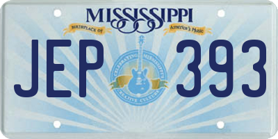 MS license plate JEP393