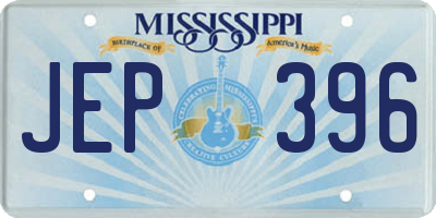 MS license plate JEP396