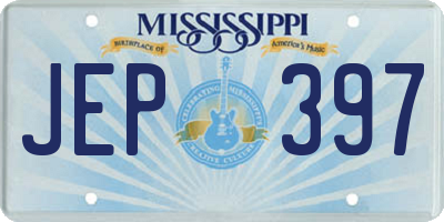 MS license plate JEP397