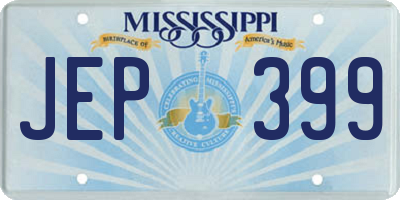 MS license plate JEP399