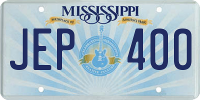 MS license plate JEP400