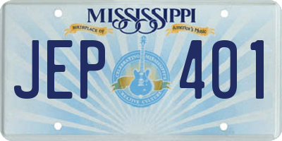 MS license plate JEP401
