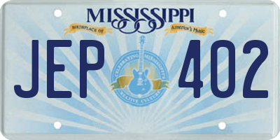 MS license plate JEP402