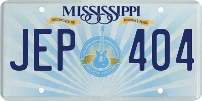 MS license plate JEP404