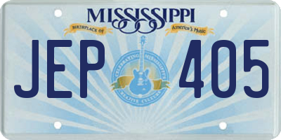 MS license plate JEP405
