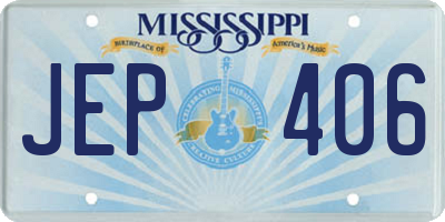 MS license plate JEP406