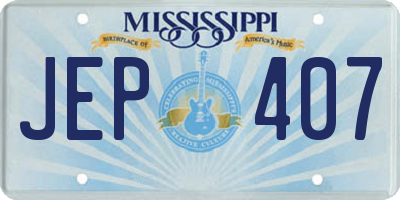MS license plate JEP407