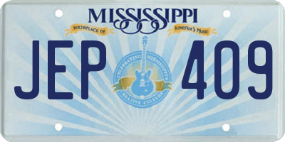MS license plate JEP409