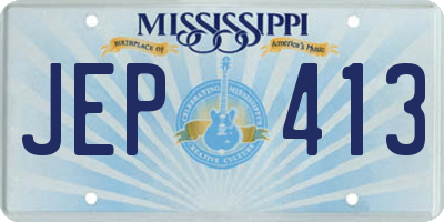 MS license plate JEP413