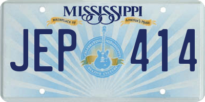 MS license plate JEP414