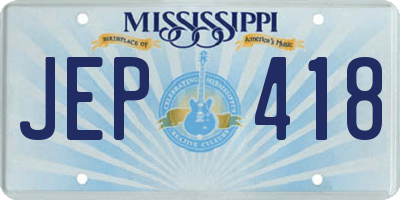 MS license plate JEP418