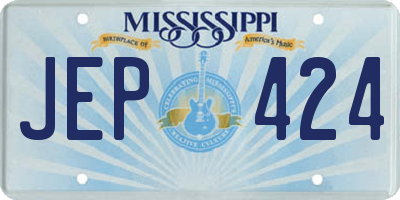 MS license plate JEP424