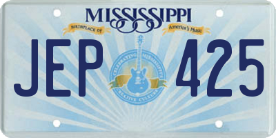MS license plate JEP425
