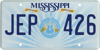 MS license plate JEP426