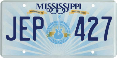 MS license plate JEP427