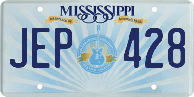 MS license plate JEP428