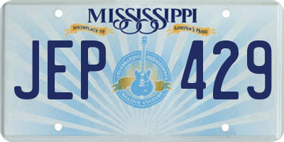 MS license plate JEP429
