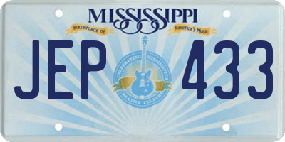 MS license plate JEP433
