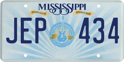 MS license plate JEP434