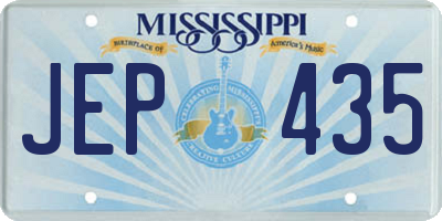 MS license plate JEP435