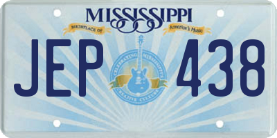 MS license plate JEP438