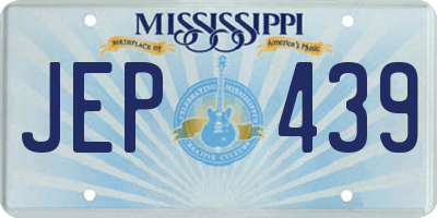 MS license plate JEP439