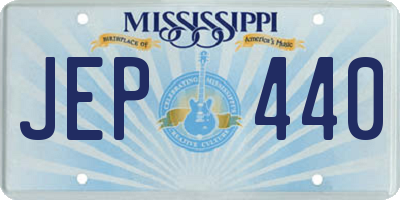MS license plate JEP440
