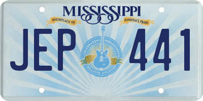 MS license plate JEP441