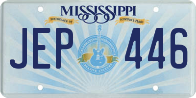 MS license plate JEP446