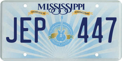 MS license plate JEP447