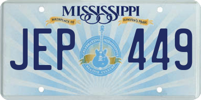 MS license plate JEP449