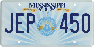 MS license plate JEP450