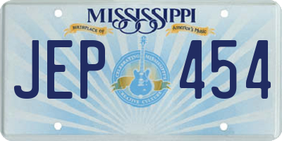 MS license plate JEP454