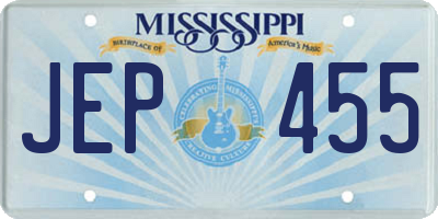 MS license plate JEP455