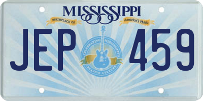 MS license plate JEP459