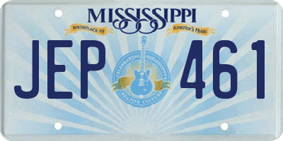 MS license plate JEP461