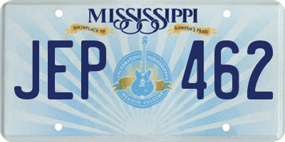 MS license plate JEP462