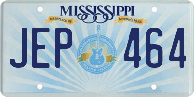 MS license plate JEP464