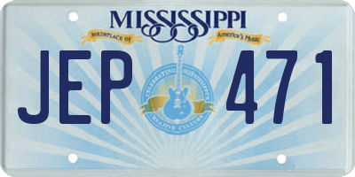 MS license plate JEP471
