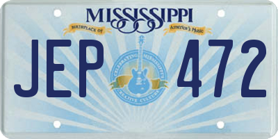 MS license plate JEP472