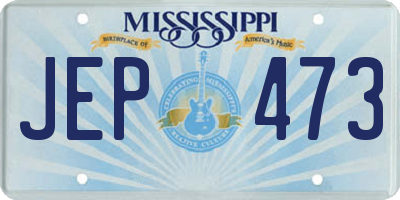 MS license plate JEP473