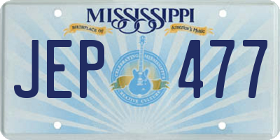 MS license plate JEP477