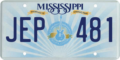 MS license plate JEP481
