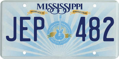 MS license plate JEP482