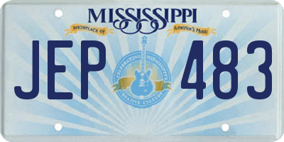 MS license plate JEP483