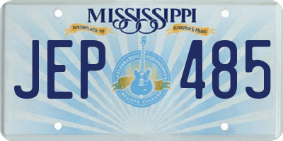 MS license plate JEP485